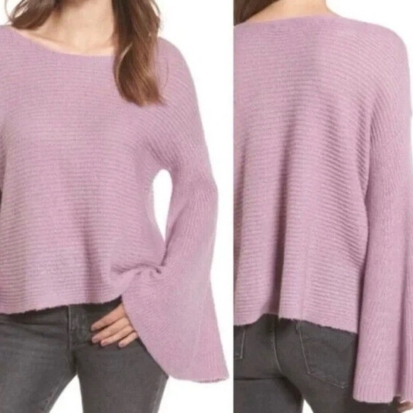 bp Sweaters - BP Nordstrom Flare Bell Sleeve Sweater Knitted Lilac Purple Like New Medium